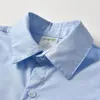 Completi di abbigliamento Ragazzi Summer Gentleman Suit Camicia a maniche corte per neonato Pantaloni con bretelle Tuta per bambini Compleanno Matrimonio Battesimo Abiti da festa S