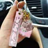 Creatieve schattige fruitvloeistoffles sleutelring FOB Zomerolieserie Keychain Car Bag hanger cadeau