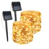 سلاسل 50/100/200/300 LED LED Solar Light Outdoor Lamp String Lights لقضاء عطلة عيد الميلاد في حديقة الجنية