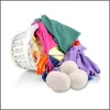 7Cm Wool Dryer Balls Natural Fabric Softener 100% Organic Reusable Ball Laundry For Static Reduces Drying Time Drop Delivery 2021 Other Prod