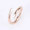 Nail ring love rings designer rings for women Jewelry titanium steel single fashion street hip hop casual couple Classic gold Silver Rose optional Size5-10