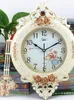 Horloges murales Silent Swing Grande Horloge Vintage Européenne Rétro Shabby Chic Jardin Art Décoration Salon Horloge Murale Décor SC264Wall Clo