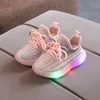 Children Led Shoes Boys Girls Lighted Sneakers Glowing Shoes for Kid Green Black Sneakers Boys Baby Sneakers with Luminous Sole 220520