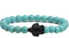 Fashion Strands Natural Stone volcanic stone black turquoise turtle agate adjusted Bracelet elastic js345j8944549