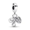 Autentyczny 925 Sterling Silver Bead Heart House Happy Place Charm Family Infinity Charms Puzzle Piece Hearts Splittable Beads Fit Pandora Bransoletka DIY Biżuteria Make