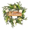 Dekorative Blumen Kränze hängende Pflanzen willkommen Kranz Simulation Home Dekoration Girlande Wanddekorkörbe Körbe