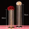 Wedding Crystal Acrylic Beads T Stage Road Lead Weddings Main Table Centerpiece Flower Stand Home Party Event Decorative Vase