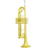 Instrumento de trompete polido de cor de latão de alta qualidade