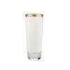 US Local Warehouse 1.5oz 3oz sublimering kort glas frostad vit gradient färg vinglas tumbler för bar tom värmeöverföring tryckning alkohol glasbåge
