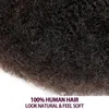 Sleek Remy Bulk Hair No Attachment Peruvian Afro Kinky Curly Wave Human Hair Bulk For 1Pc Braiding Natural Color Braids Hair 220422