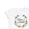Team De La Mariee T-shirt Bachelorette Party T-shirts Mariage Douche Demoiselle D'honneur Groupe T-shirts Tops Vêtements