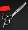 Professional 440c 7 inch dog hair clipper pet scissors grooming shears cat thinning barber dressing 220317