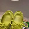 Sandali da donna estivi verdi sandali alla moda in schiuma con lacci sandali femminili scarpe casual da spiaggia con tacco piatto per donna con scatola