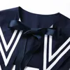 Flugor Unisex Preppy stil falsk krage mode sjöman uniformer falsk avtagbar skjorta Halsskydd Dekorativ Faux Dickey CollarBow