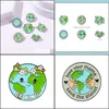 Pinsbrooches Jewelry Please Help Earth Enamel Pin Custom Be Kind Hug No Planet b Brooches Lapel Badge Environment Dhkh3