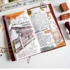 Дефектная ретро кожаная крышка ноутбука портативный журнал Дневник путешествия Дневник японского стиля ручной работы DIY подарок Business Memo 220401