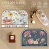 Flowers Absorbent Shower Mat Quick Drying Bathroom Rug Non-slip Entrance Doormat Nappa Skin Floor Soft Diatom Mud Bath Mat 220511