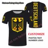 GERMANY free custom diy name number deu t shirt nation flag Men women Joker Face Fashion Loose O neck Summer Mens Clothes 220616