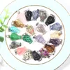 Fashion Natural Stone Carved Angel Charms Rose Quartz Amethyst Jade Gem Pendants For Necklace Making Jewelry Wholesale