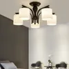 Plafonniers en verre nordique salon rétro chambre lampe décor à la maison luminaire lustre américain