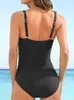 Kvinnors badkläder Kvinnor Floral tryckt One Piece Slimming Baddräkt Strapy Bodysuit Patchwork Monokini Vintage Bathing Beachwear 2022Wom
