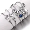 Charm Bracelets Snap Jewelry Button Bracelet Stainless Steel Bangle Fit 12mm 18mm Buttons Interchangeable BraceletsCharm Inte22