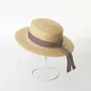 Haute qualité été paille herbe chapeau mode femmes blé femme décontracté canotier romantique mariage filles Panama