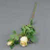 الزهور الاصطناعية 68 سنتيمتر طول البلغارية روز الأبيض الوردي الأزرق عيد الحب الزفاف الديكور diy