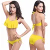 Vendita calda bikini donna moda costumi da bagno reggiseno push-up sexy tanga costume da bagno tagliato