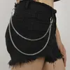 Schlüsselanhänger aus Metall, für Hosen, Taille, Schlüssel, Doppelglieder-Geldbörsenketten, Schmuck, Geschenk