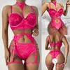 Bondage Lingerie Babydoll Reggiseno sexy Mutandine Giarrettiera Blu Verde Porno Biancheria intima esotica Pigiama Donna Bikini Lingerie Sex Come L220727