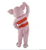 Happy Piglet Pig Mascot Costume High Quality Cartoon Pink Pig Anime theme character Christmas Carnival Fancy Dress for adult to wearcarnival fancy