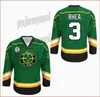 MIT # 3 Ross Rhea St. John's Shamrock's Hockey Jersey 100% costurou qualquer nome qualquer número Personalizado Jerseys S-5XL