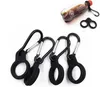 200pcs Water Bottle Holder With Hang Buckle Carabiner Clip Key Ring Fit Cola Bottle Shaped Silicone Carrier C0601TT11