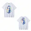 メンズTシャツデザイナーTシャツサメの偽ジッパーパターンプリント衣服漫画ラインTシャツグラフィックティーカラフルな女性Tシャツタイダイシャツ44Z1R