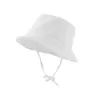 Colore solido carino cappello da sole per bambini Cappello di cotone traspirante Cappello per secchio per neonati Accessori di moda per bambini di alta qualità di alta qualità