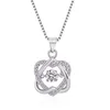 Подвесные ожерелья элегантные творческие универсальные интересные модные ожерелье Умное сердце в форме алмаза Любовь Платиновая покрытая цепочкой клавиля