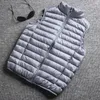 Herrarna Down Men's Parkas Autumn and Winter Mens Fashion Boutique Duck Feather Casual Stand Collar Jackets Vest / Lightweight Man