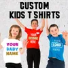 Camicia personalizzata per bambini Maglietta personalizzata per bambini nome abbigliamento Ragazza Camicia da ragazzo in cotone CustomToddler Text Design 220620
