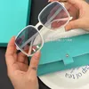 En Kaliteli Moda Büyük Çerçeve Tasarımcı Güneş Gözlüğü Kadın Pembe Mavi Güzellik Plaj Gözlükleri TIF UV400 Kadın Güneş Gözlüğü Hediye Kutusu