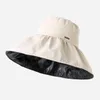 Fashion Ladies Travel Floppy Beach Sun Hat donna 14cm Wide Brim Bucket Hat Protezione UV Visiera Cappello Gril Casual Primavera Estate