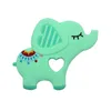 Massaggiagengive in silicone per uso alimentare Elefante animale fai-da-te Massaggiagengive per neonati Ciondoli in silicone per bambini Bambini Dentizione Regalo Giocattoli per bambini