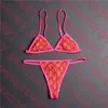 Sexiga damunderkläder Bikinisset Spetsbrev Damunderkläder Badkläder Klassiskt dam-bh-set många färger