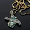 Colliers pendants Fashion Creative Design Winged Dollar Zircon Collier Rock Hip Hop Party Hip Hop