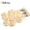 11A #613 Blonde Hair Bundles Weaves Double Wefts Straight Wavy Body Wave 613 Color Human Hair Extensions 8-30inch Bella Strong Weft