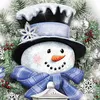 Christmas Decorations Wreath Door Sticker Snowman Wall Window Xmas Decoration Navidad DecalChristmas