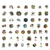 50pcs Creative Magic Cube Stickers Rubik'in Küp Graffiti Çocuk Oyuncak Kaykay Araba Motosiklet Bisiklet Sticker Çıkartmaları Toptan