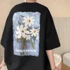 Erkek Tişörtler Kore moda hip hop büyük boyutlu yaz sokak kıyafeti çiftleri kısa kollu harajuku sıradan üstler unisex kpop tee menmenler