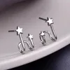Stud LIVVY Silver Color Double-layer Star Earrings For Woman Creative Fashion Temperament Jewelry Accessories Moni22