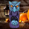 Skull Head Resin Creative Crafts Owl Devil Head Weatherproof Halloween Decoration for Indoor Outdoor Garden Balcony Ornament